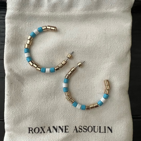 Roxanne Assoulin Bead Hoop Earrings - Picture 2 of 7